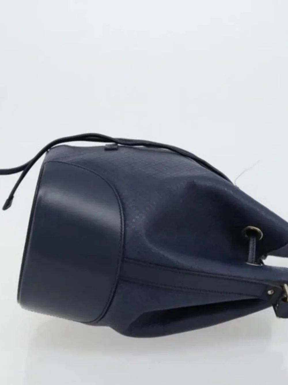 GUCCI Diamante Shoulder Bag Leather Navy Silver 354228 Auth 181216